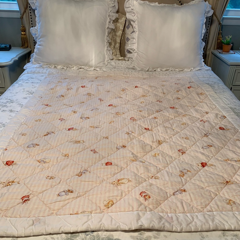 Vintage Beatrix Potter Peter Rabbit quilt